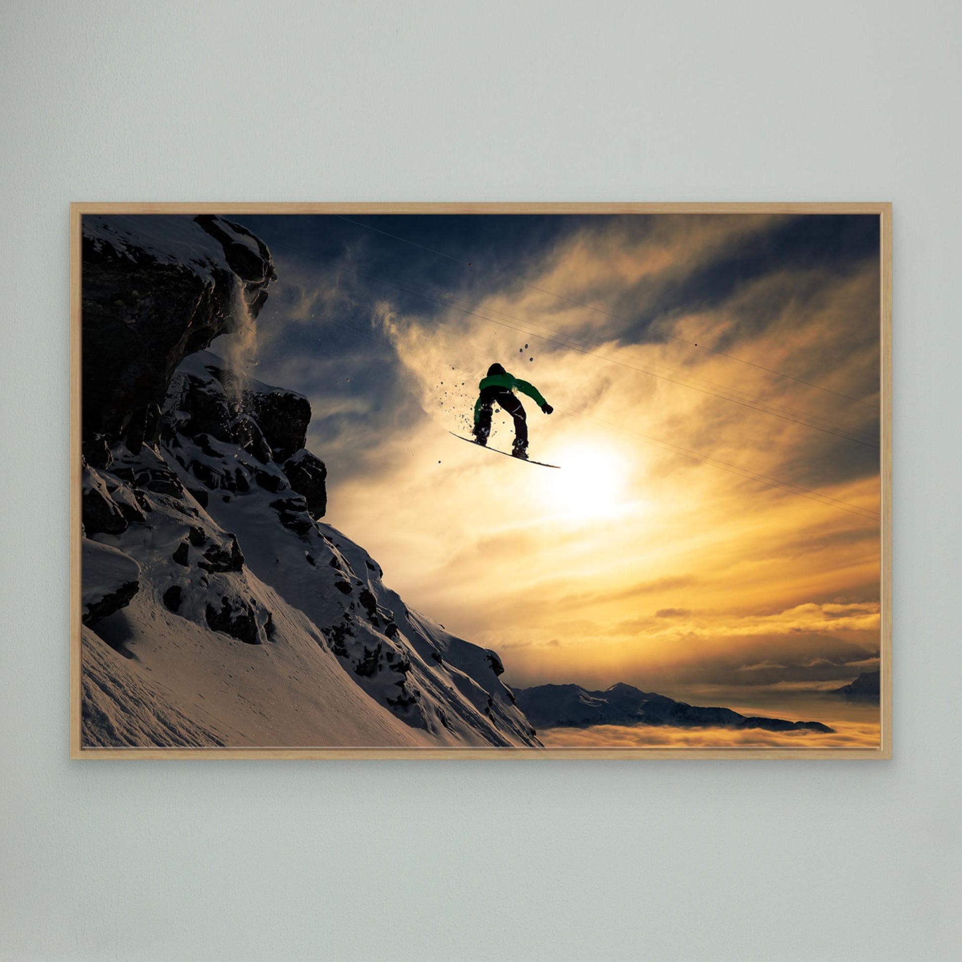 Sunset Snowboarding by Jakob Sanne