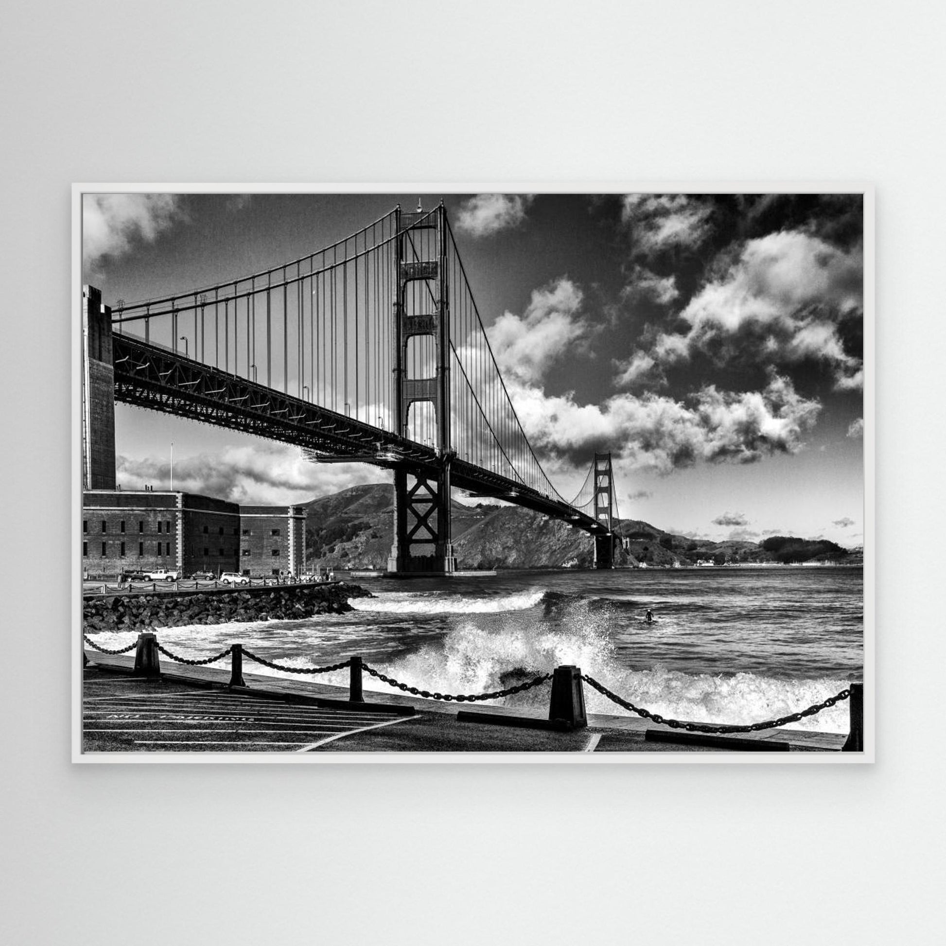 Surfing under the Golden Gate Bridge by Jois Domont ( J.L.G.)