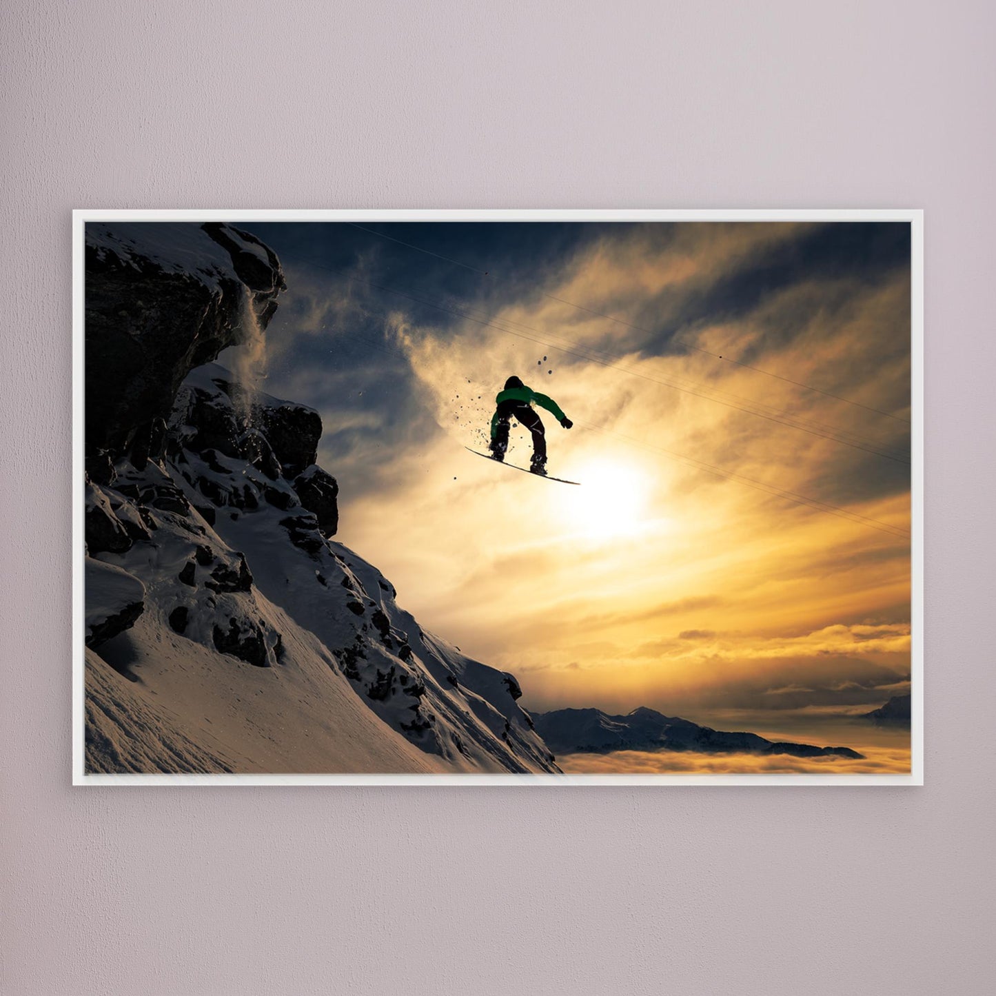 Sunset Snowboarding by Jakob Sanne