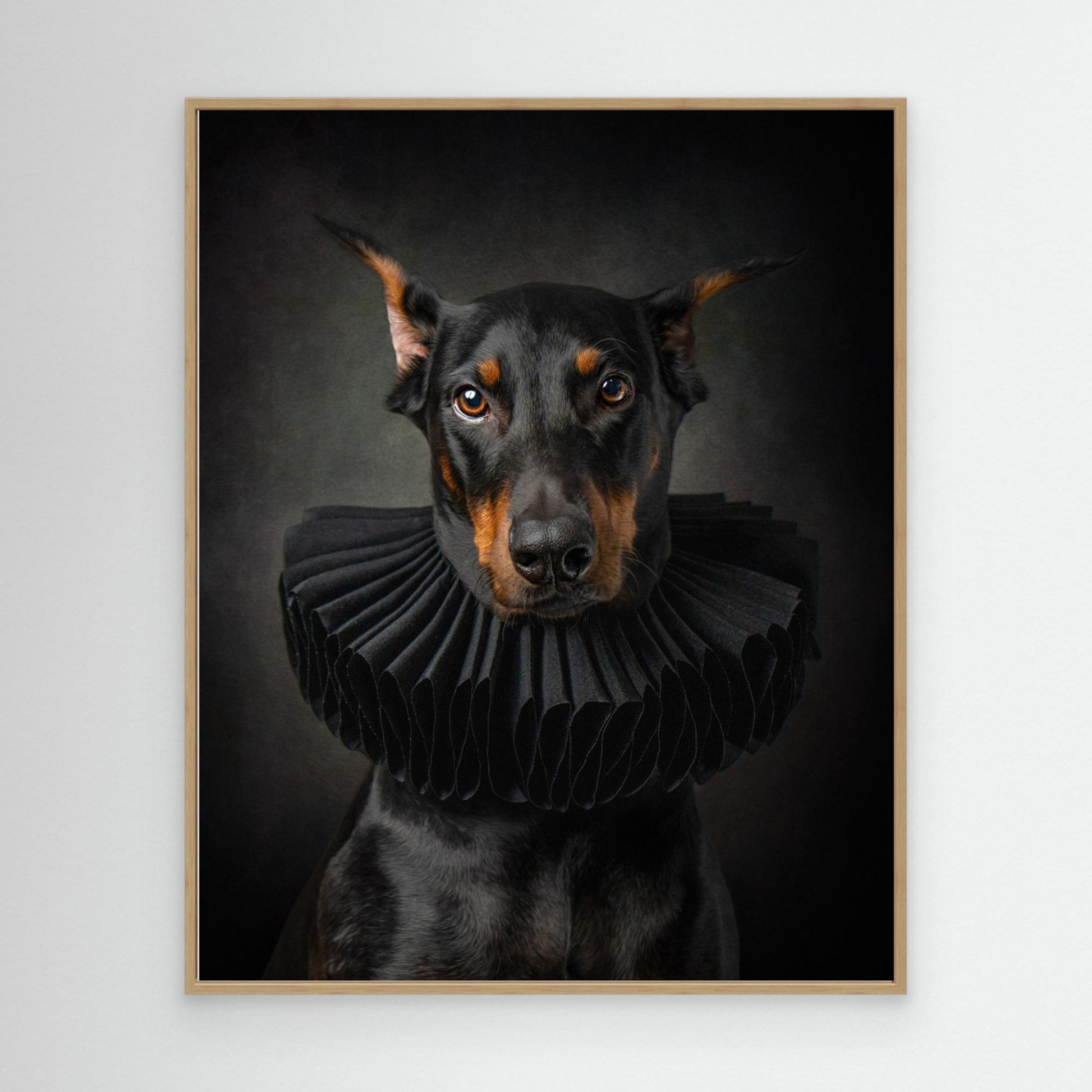 Regal Elegance: Portrait of a Doberman in Renaissance Style by Noa Nick