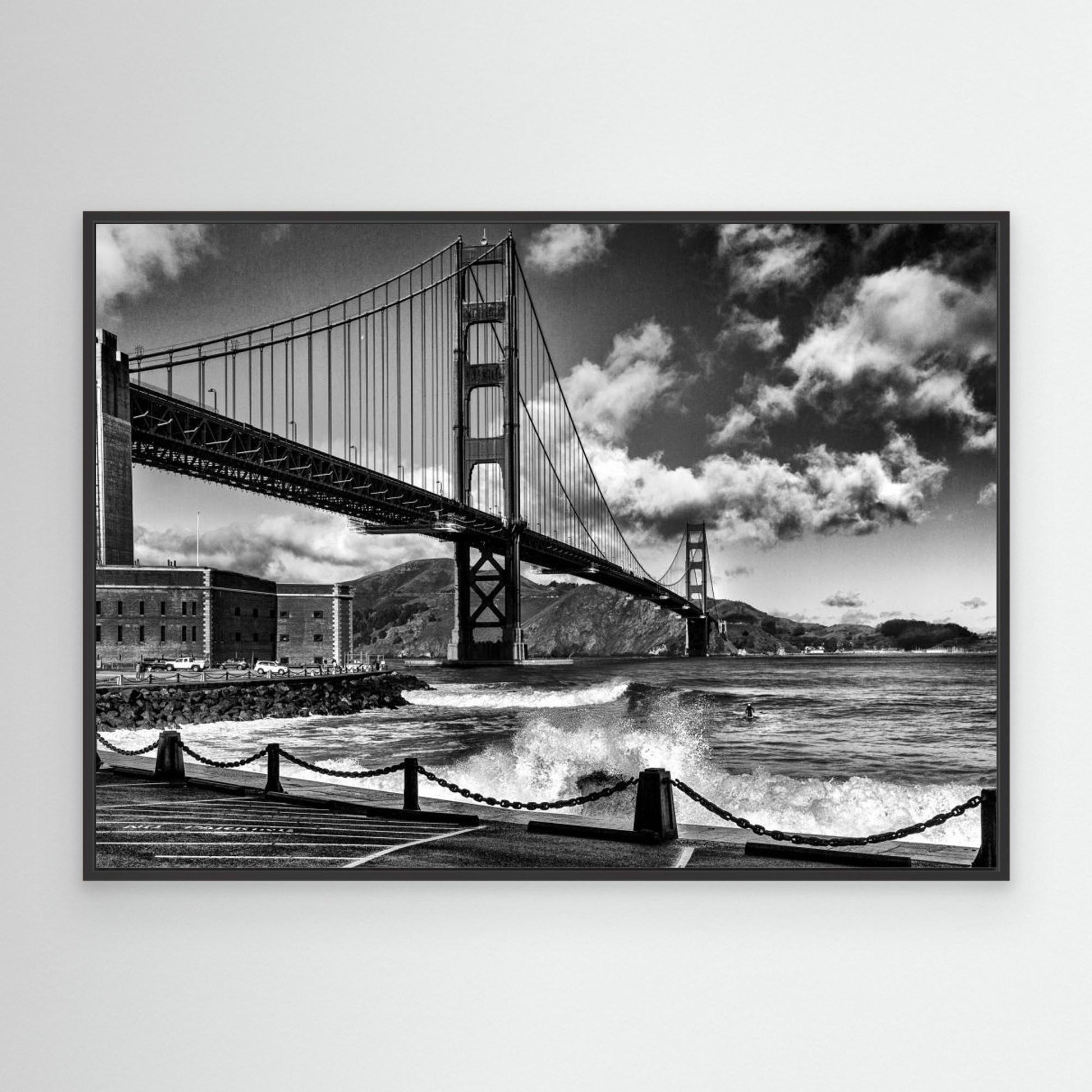 Surfing under the Golden Gate Bridge by Jois Domont ( J.L.G.)