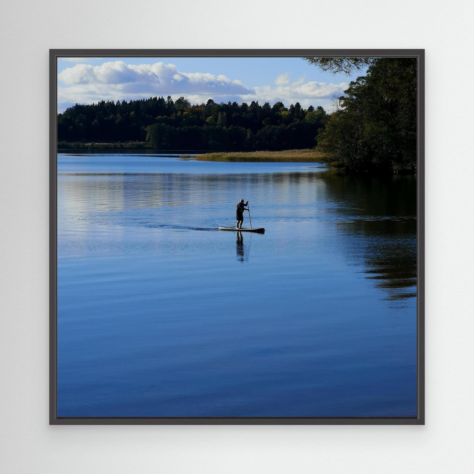 Paddling in lake