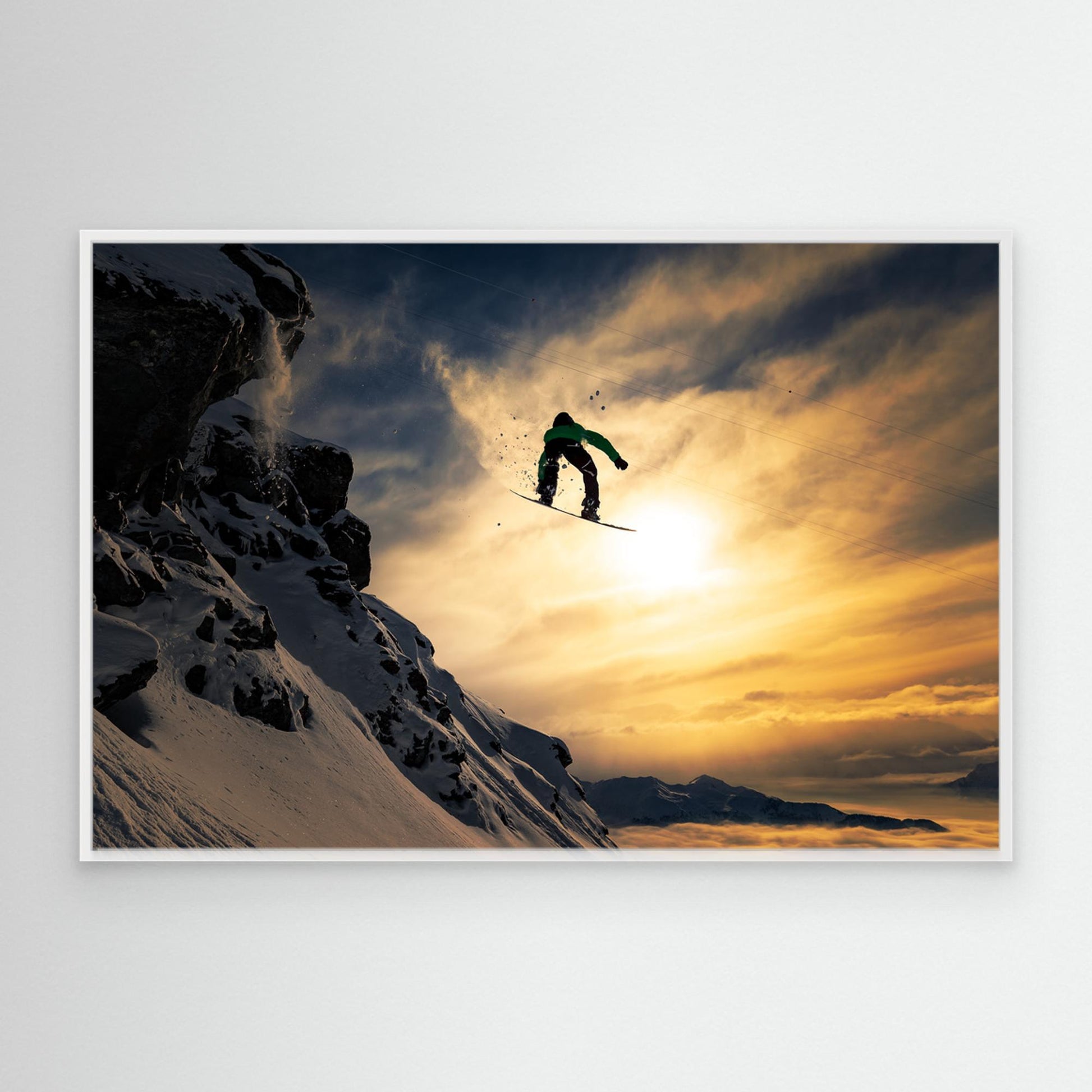 Sunset Snowboarding by Jakob Sanne