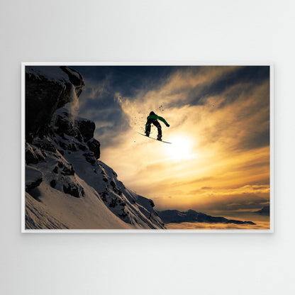 Sunset Snowboarding by Jakob Sanne