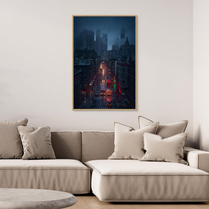 Raining China Town by Javier De La Torre