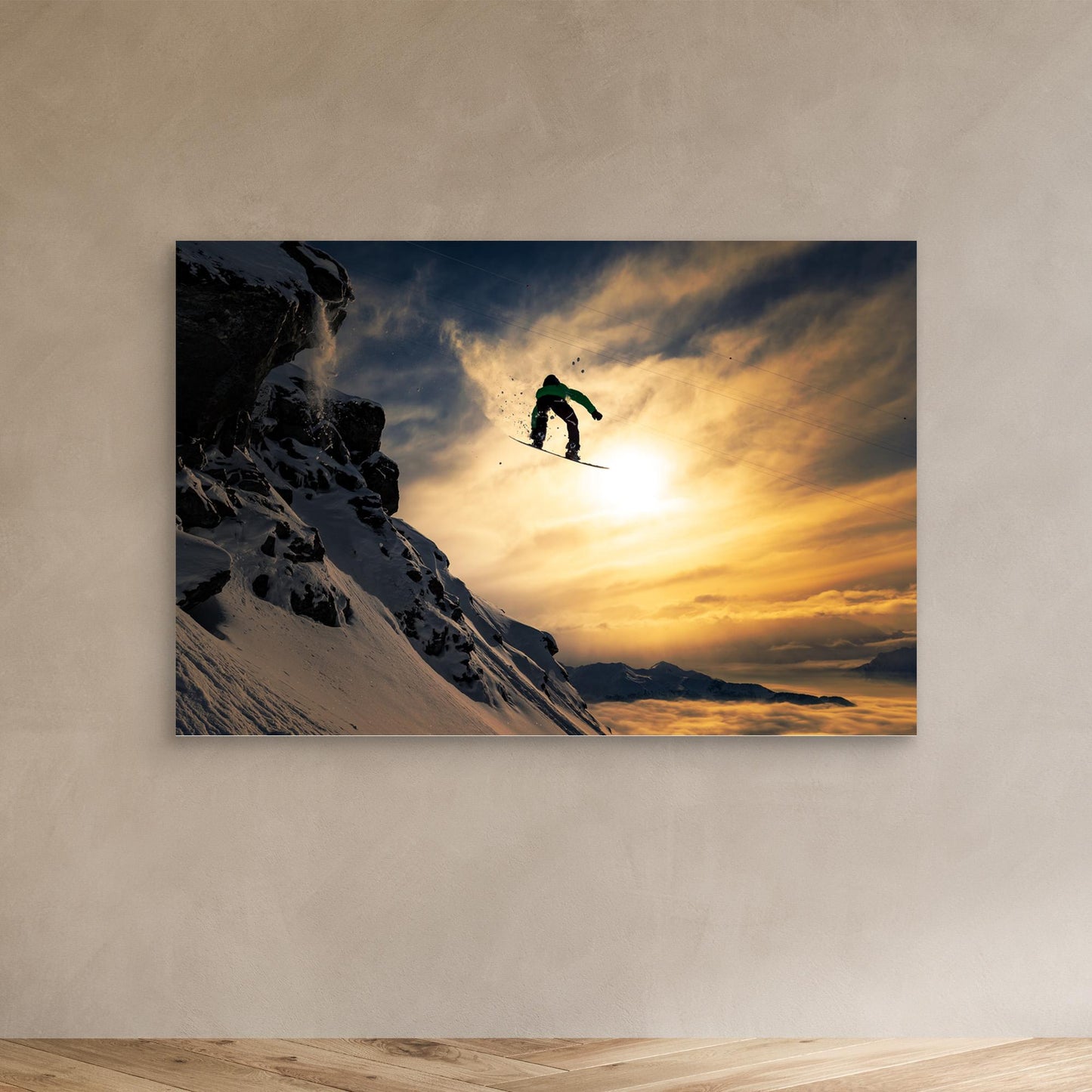 Sunset Snowboarding by Jakob Sanne