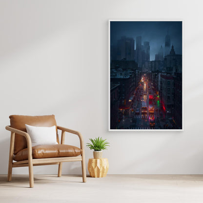 Raining China Town by Javier De La Torre