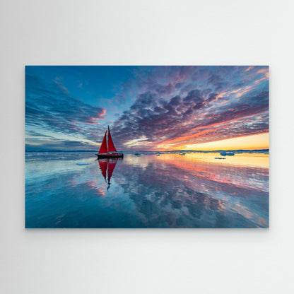 Greenland fire sky by Marc Pelissier