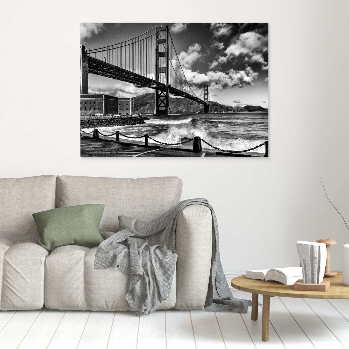 Surfing under the Golden Gate Bridge by Jois Domont ( J.L.G.)