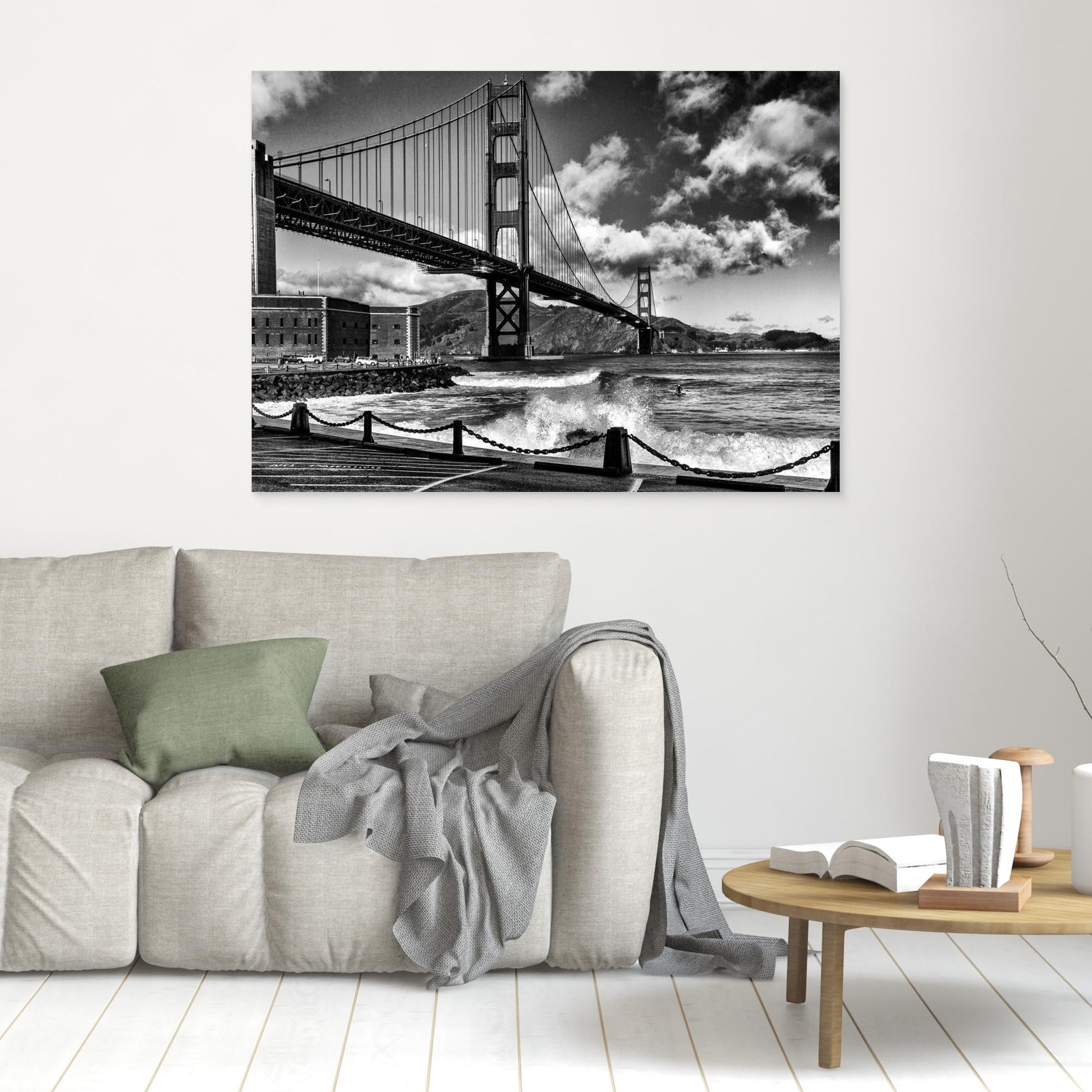Surfing under the Golden Gate Bridge by Jois Domont ( J.L.G.)