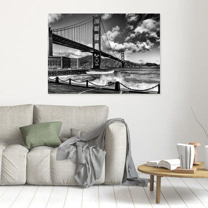 Surfing under the Golden Gate Bridge by Jois Domont ( J.L.G.)