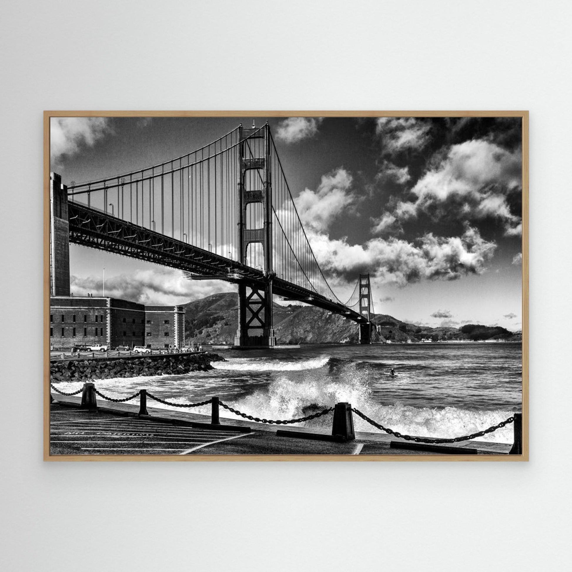 Surfing under the Golden Gate Bridge by Jois Domont ( J.L.G.)