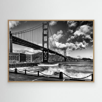 Surfing under the Golden Gate Bridge by Jois Domont ( J.L.G.)
