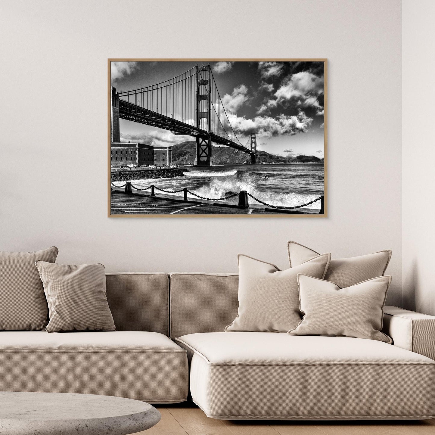 Surfing under the Golden Gate Bridge by Jois Domont ( J.L.G.)