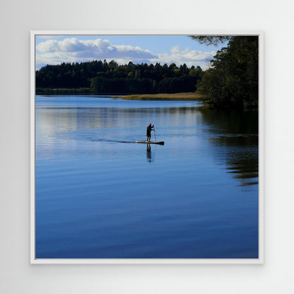 Paddling in lake